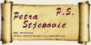 Petra Stjepović vizit kartica